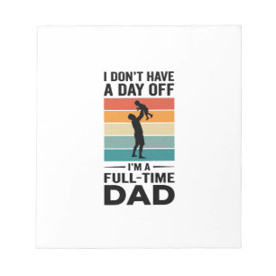Full-Time Dad Vintage Graphic T-Shirt Design_1 Notepad