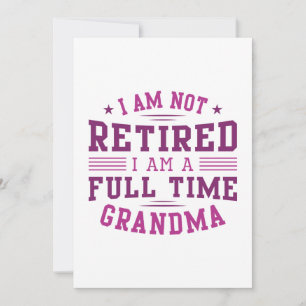 Full Time Grandma Thank You Card