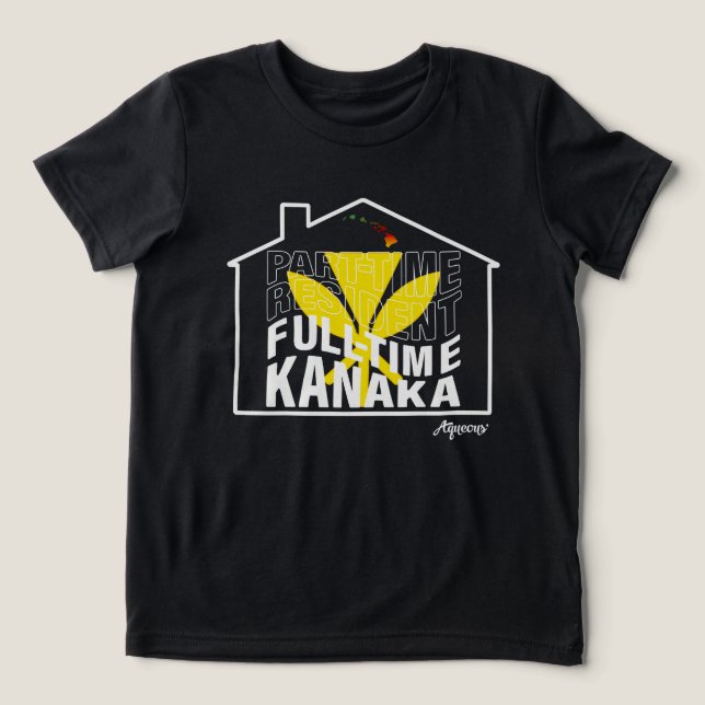Full-Time Kanaka [Blk] Tri-Blend Shirt (Design Front)