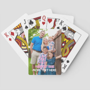 Full Vertical Photo - Script Custom Text Poker Car Playing Cards