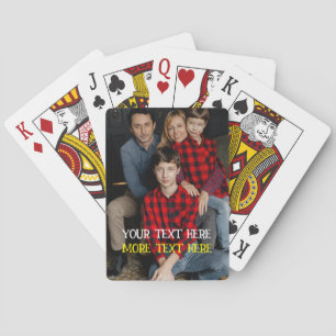 Full Vertical Photo - Script Custom Text Poker Car Playing Cards