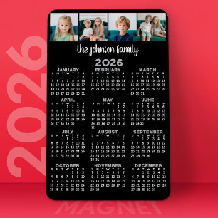 Full View Calendar with 4 photos Magnet