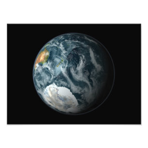 Full view of the Earth highlighting Antarctica Photo Print