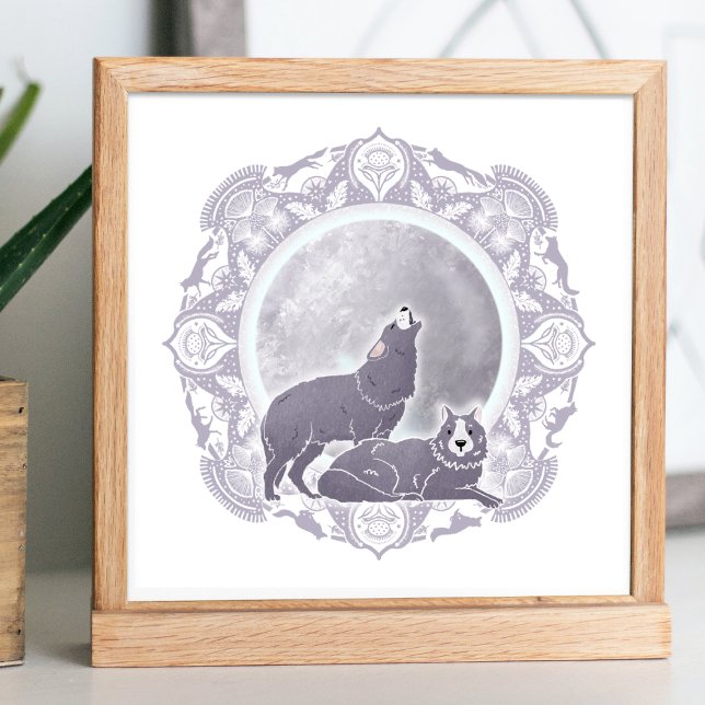 Full Wolf Moon | January Moon Illustration Poster (Creator Uploaded)