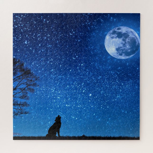 Full Wolf Moon - Jigsaw Puzzle (Horizontal)