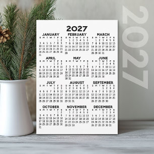 Full Year View 2024 Calendar - Basic Minimal Programme