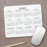 Full Year View Calendar - horizontal Mouse Mat<br><div class="desc">Grey and White - A minimal, basic 12 month calendar with a solid colour background. A standard look for your home office or school locker. The fonts are simple to read, and the colours can be changed. -------- If you open the customise area, it will take to you to an...</div>