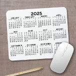 Full Year View Calendar - horizontal Mouse Mat<br><div class="desc">Black and White - A minimal, basic 12 month 2024 calendar with a solid colour background. A standard look for your home office or school locker. The fonts are simple to read, and the colours can be changed. -------- If you open the customise area, it will take to you to...</div>