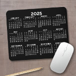 Full Year View Calendar - horizontal Mouse Mat<br><div class="desc">Black and White - A minimal, basic 12 month 2024 calendar with a solid colour background. A standard look for your home office or school locker. The fonts are simple to read, and the colours can be changed. -------- If you open the customise area, it will take to you to...</div>