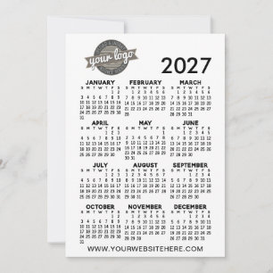 Full Year View Calendar with Company Logo Invitation