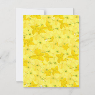 Full Yellow Floral Blast RSVP Card
