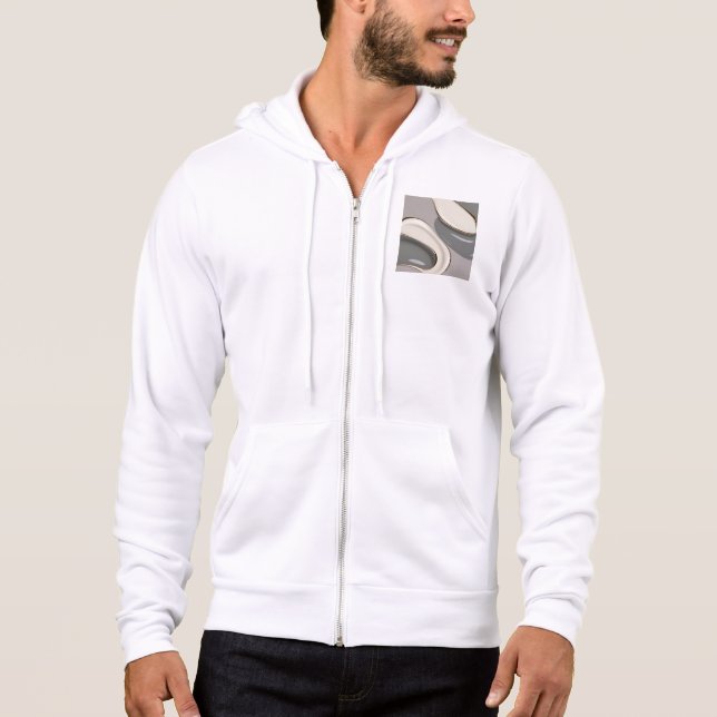 Full zip hoodie in stylish graphic (Front)