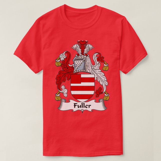 Fuller Coat of Arms Fuller Family Crest  T-Shirt (Design Front)