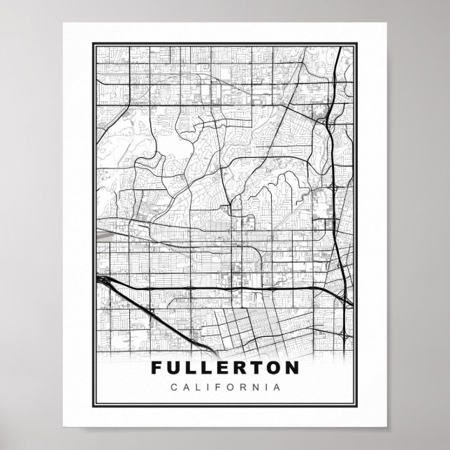 Fullerton Map Poster (Front)