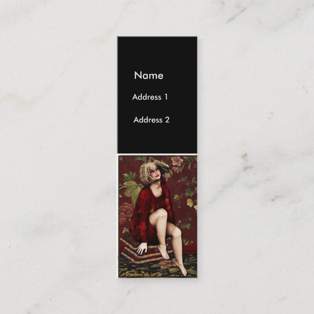 FullFigureLady Mini Business Card (Front)