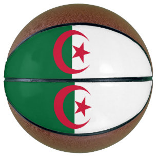 Fullsize Basketball with Flag of Algeria