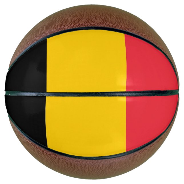 Fullsize Basketball with Flag of Belgium (Front)