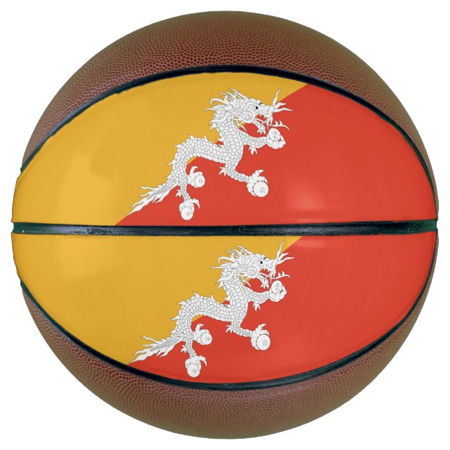 Fullsize Basketball with Flag of Bhutan (Front)
