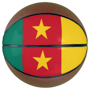Fullsize Basketball with Flag of Cameroon
