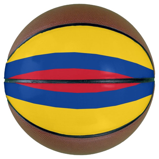 Fullsize Basketball with Flag of Colombia (Front)
