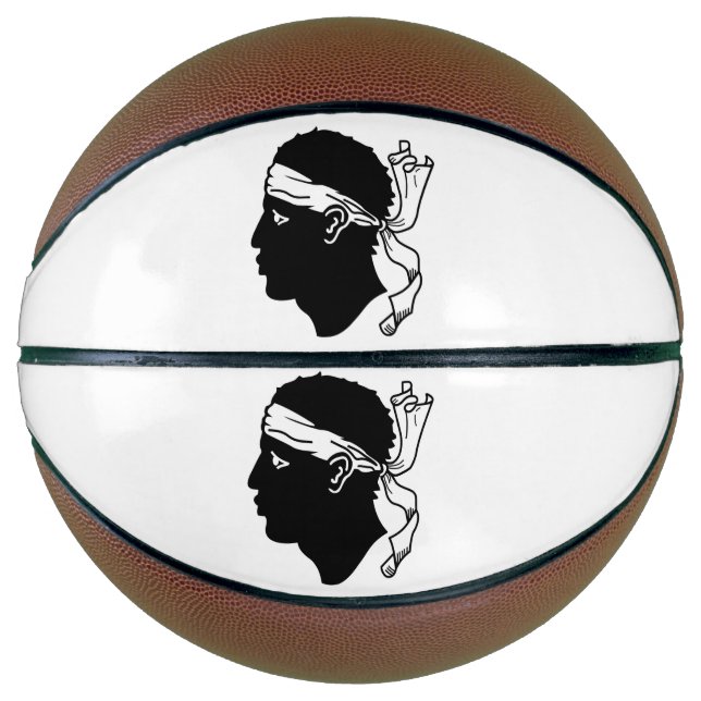 Fullsize Basketball with Flag of Corsica (Front)