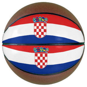 Fullsize Basketball with Flag of Croatia