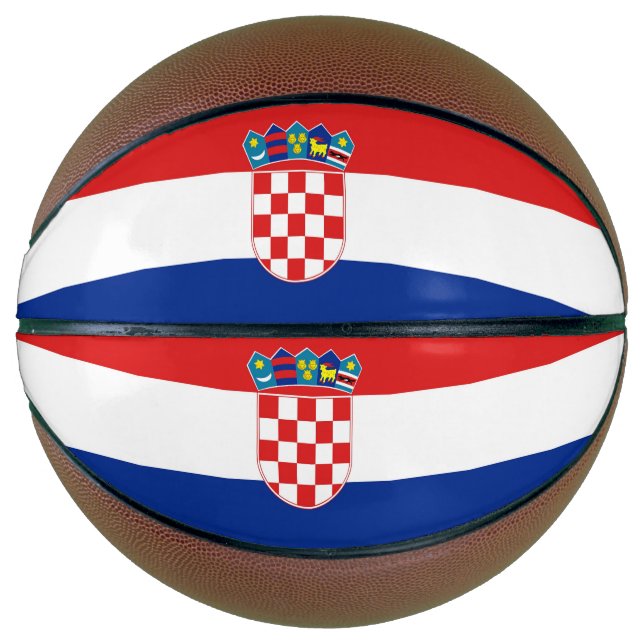 Fullsize Basketball with Flag of Croatia (Front)