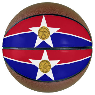 Fullsize Basketball with Flag of Dallas