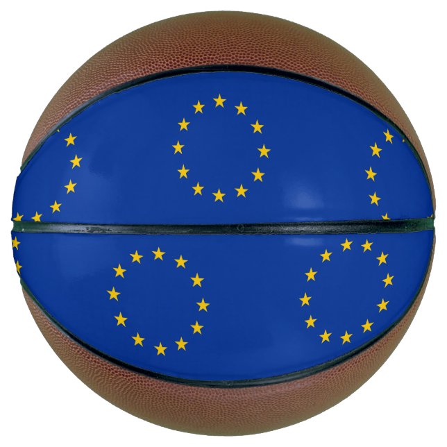 Fullsize Basketball with Flag of European Union (Front)