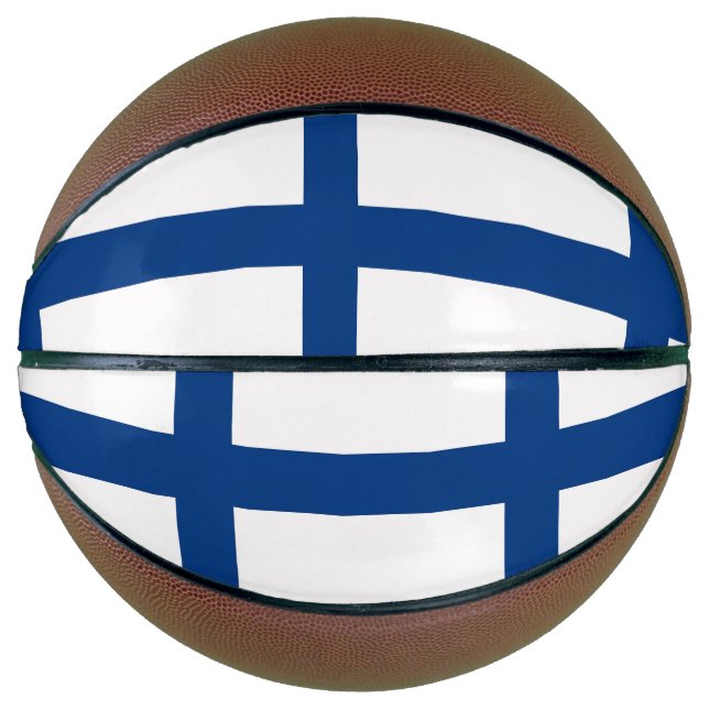 Fullsize Basketball with Flag of Finland (Front)