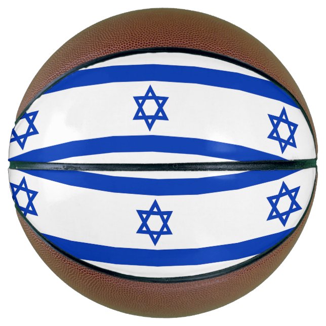 Fullsize Basketball with Flag of Israel (Front)