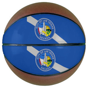 Fullsize Basketball with Flag of Las Vegas, USA