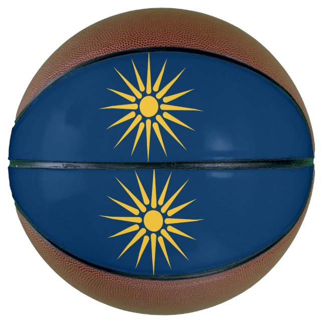 Fullsize Basketball with Flag of Macedonia (Front)