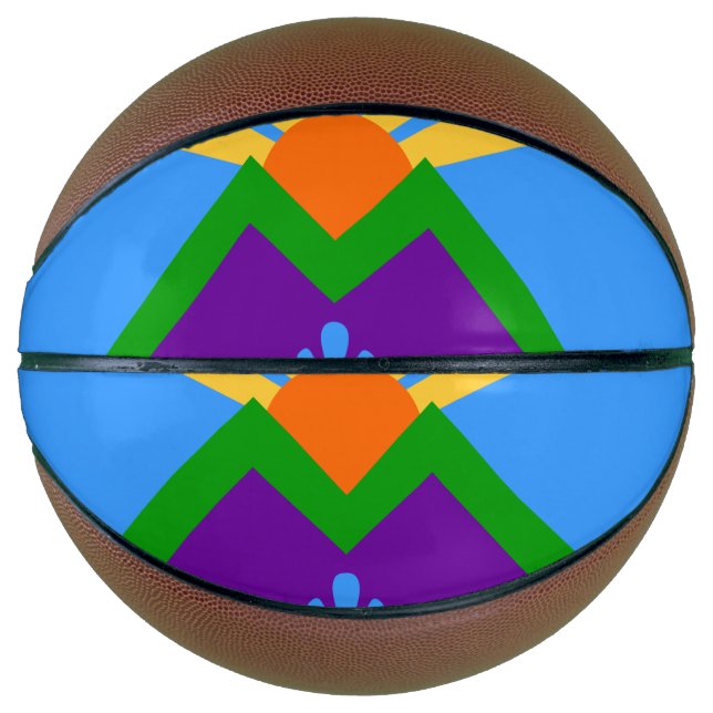 Fullsize Basketball with Flag of Manitou Springs (Front)