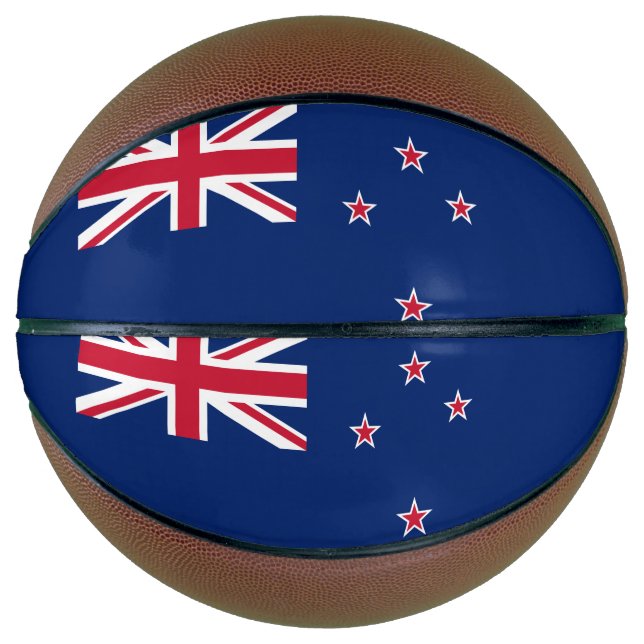 Fullsize Basketball with Flag of New Zealand (Front)
