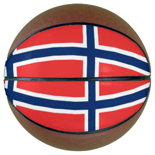 Fullsize Basketball with Flag of Norway
