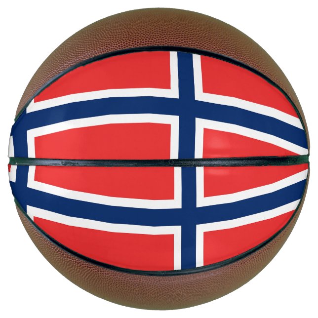 Fullsize Basketball with Flag of Norway (Front)