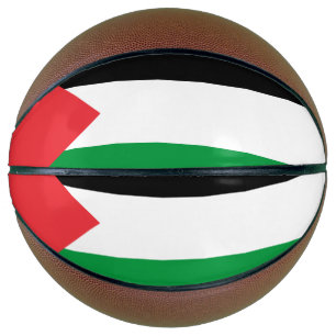 Fullsize Basketball with Flag of Palestine
