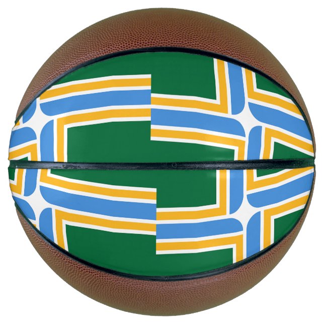 Fullsize Basketball with Flag of Portland, USA (Front)