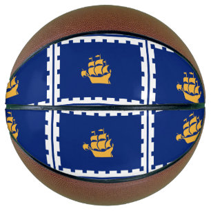Fullsize Basketball with Flag of Quebec City