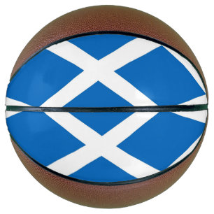 Fullsize Basketball with Flag of Scotland, UK