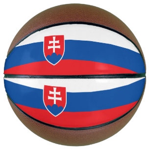 Fullsize Basketball with Flag of Slovakia