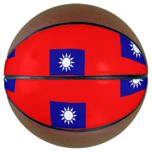Fullsize Basketball with Flag of Taiwan