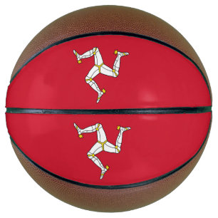 Fullsize Basketball with Isle of Man Flag, UK