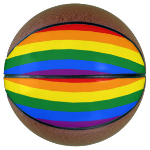 Fullsize Basketball with Pride Flag of LGBT