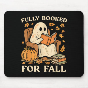 Fully Booked For Fall Books Pumpkin Autumn Thanksg Mouse Mat