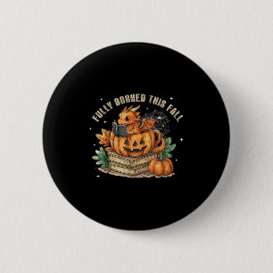 Fully Booked This Fall Bookworm Dragon Autumn Read 6 Cm Round Badge