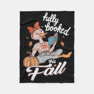 Fully Booked This Fall Bookworm Goose Autumn Readi Fleece Blanket