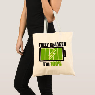 FULLY_CHARGED_BATTERY TOTE BAG