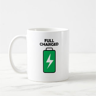 Fully Charged Coffee Mug – A Fun Gift for Dad mum